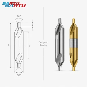 Bartu High-strength Cobalt Containing High Speed Steel Center Drill High-precision CNC Lathe Centering Drill High Toughness