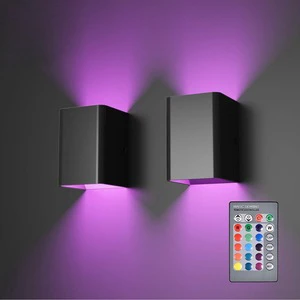 Hagood Indoor 5W New Small Pottery Wall Lamp LED Wall Lamp RGB with Controller Indoor Home bar Office Bedroom Decorative Lights