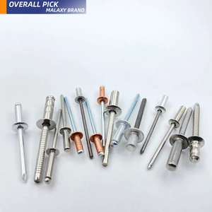 MALAXY Open End Dome Head and Flat Countersunk Aluminum/Steel Pop Rivets in Different Colors Factory Price