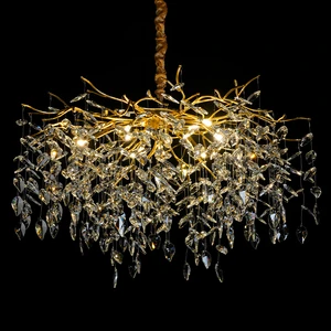 Modern Luxury Crystal Pendant Lighting Tree Branch Chandelier Living Room Dining Room Villa Duplex Wedding Occasions