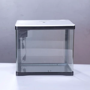 Wholesale Custom DG Series Touch Switch LED Light Covered Integrated Aquarium Fish One-piece Curved Glass Fish tank