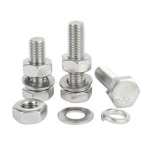 Grade 8 Stainless Steel M5 M6 M8 M10 Bolts and Hex Nut Fasteners SS304/SS316 Hexagon Head Plain Finish From Manufacturers