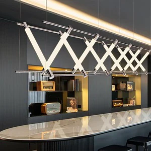 Modern Style Oval Stainless Steel LED Chandelier Dimmable for Hotel Lobby Restaurant Villa Dining Room Lighting