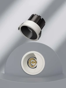Recessed Downlight Anti-Glare 10w for Office Home COB LED Adjustable Anti-Glare Aluminum Spotlight Indoor Use