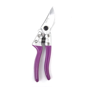 Fine Pruning Shears Non-slip Purple Handle Garden Fruit Tree Shears Green Gardening Tools Tree Branch Scissors