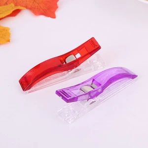 DIY Stationery & Garment Clips 50 PCS Per Bag Colorful 56 mm Plastic Hemming Wonder Magnet Spring Clip