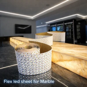 Ultra Slim Super Long 10M LED Sheet Panel DC24V Ultra-thin LED Light Sheet For Marble Countertop Cabinet Backlighting