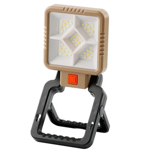Foldable COB LED Work Light Solar Type C USB Rechargeable Bracket Stand Hook Inspection Garage Mechanic Work Camping Light
