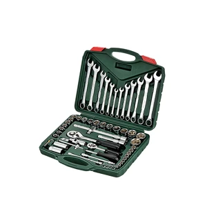 Hiyes 61pcs Set Industrial Grade Universal Steel Ratchet Function Adjustable Wrench Socket Tool Set With Carbon Steel Material