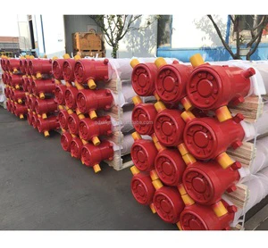 Hyva Type Earring Rod Piston Telescopic Single Action Front End Hydraulic Cylinders for Dump Truck Trailer