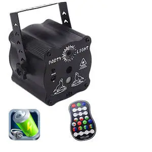 2022 Mini RGB Disco Light Rechargeable Voice Control DJ Music Party Lamp LED Laser Stage Lights