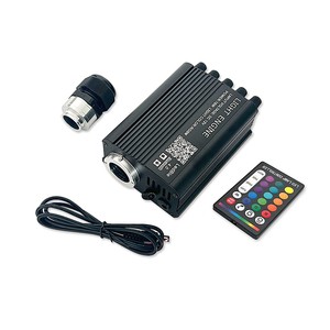 RGB 18W Dual-Head LED Twinkle Fiber Optic Light Aluminum Body with RF/APP for PMMA Plastic Starry Sky Ceiling Decor Lighting