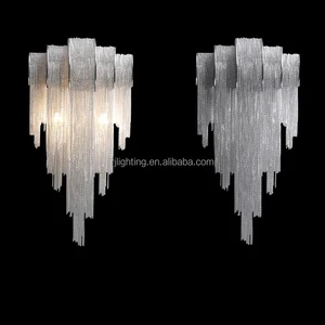 Indoor Decorative Interior Led Living Room Aluminum Chain Luxury Simple Bedroom Tassel Chandelier Wall Lamps Cheap