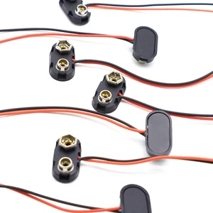 Shenzhen Factory Direct Sale Custom Made T Type 9 Volt Battery Connector Clip 9v Battery Snap Clip Holder