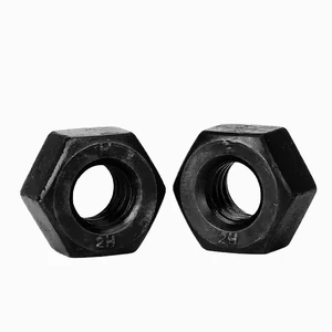 High Quality DIN934 Hex Nuts M3-M27 Grade 8.8 10.9 Black Oxidation Treatment Carbon Steel Fully Threaded CNC Machined SYF Brand