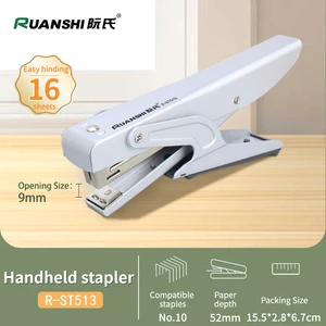 Ruanshi OEM 16 Sheets A4 Capacity NO.10 Pin Handheld Stapler Florist & Dry Cleaner Plier Stapler Offices & Stores R-ST513