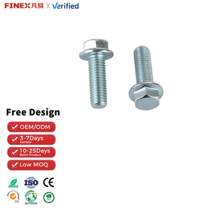 SHKH M6-M16 10.9 Grade Steel Dacromet DIN 6921 120MM Hex Flanged Bolts And Nuts Tools Hardware Products Screw
