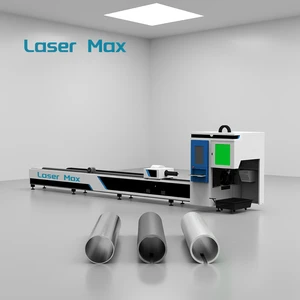 Laser Max 6012 AI CNC Fiber Laser Tube Bevel Cutting Machine 6m Length 8-115mm Range HIWIN Cypcut For Metal Pipe Processing