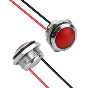 Waterproof Metal Indicator Signal Lamp for Outdoor Use Pilot Lights Indicator Light Red Color