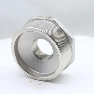 (OEM ODM) High Precision 304 Hex Bushing External To Internal Thread Reducer For Industrial Piping