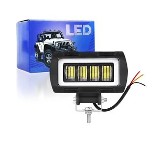 HJ GZ-4 Universal LED Work Light Bar 40W 12V-80V Aluminum Alloy+PC Emergency Tool for Trucks