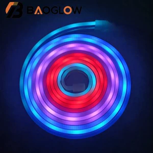 IP67 Waterproof USB 5V RGBIC Neon Strip Light Remote Control Color Changing LED Pixel Lights Set For Outdoor Festival Decoration