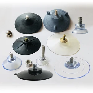 Removable Transparent PVC Heavy-duty Screw-type Suction Cup Bathroom Shelf M8-sized Suction Hooks No-drilling Adhesive Hooks