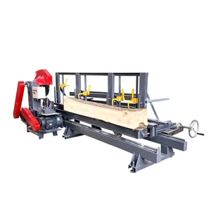 Dual Blade Circular Sawmill with Carriage Round Log Sliding Table Saw Machine
