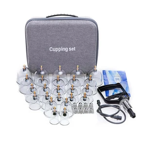 Good Quality Suction Dropping OEM Gift Box Hijama Cups 24PCS Hijama Vacuum Cupping Suction Cups Set for Physical Therapy
