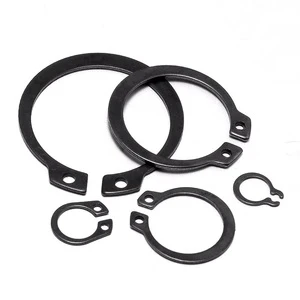 TOBO DIN471 Black Carbon Steel 4.8 8.8 Grade Snap Retaining Rings Washer External E-clip