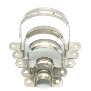 Adjustable 304 Stainless Steel U Type Pipe Tube Clamps Fasteners & Cable Clips for Saddle Hose Custom OEM Support