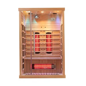 2026 Hot Selling Far Infrared Sauna, Wooden Hemlock Sauna, 2 People