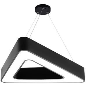 Factory Hanging Light Led Office Pendant Lamp Ceiling Garages Triangles Lights China Indoor Circular Black and White Iron 80