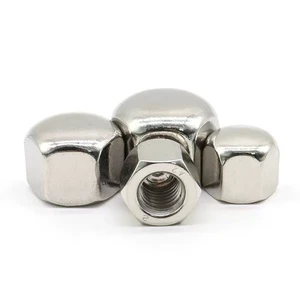 Short Hexagon Acorn Nut M5-M12 Class 4.8 & 6.8 Zinc-Flake Coated Left Hand Thread Heavy Industry Use