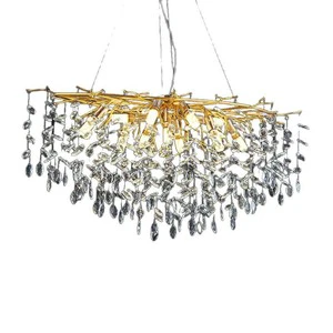 Senior Sense Creative Crystal Chandelier Branch Lamp Living Room Dining Room Bedroom Lamp Aluminum French Chandelier