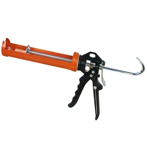 9-inch Rotary Cartridge Caulking Gun Applicator 300ml Sealant Adhesives Manual Smooth Rod Plunger DIY Grade 12:1 Thrust Ratio