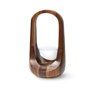Lantern Indian Handcrafted Mango Wood Lantern Brown Color Lantern Used for Indoor Lighting Wedding Decor