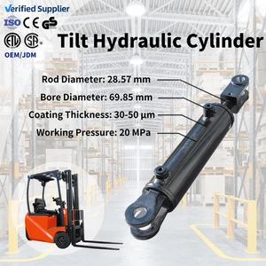 Industrial-Grade 203.2mm Stroke Double Acting Corrosion-Resistant Premium-Quality Hydraulic Tilt Cylinder for Forklift OEM/ODM