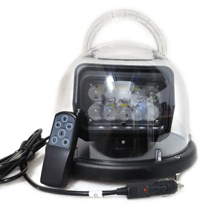 12V LED Hunting Searchlight 50W Led Search Light 360 Degrees Rotating Car Roof Spotlight 24V Marine Boat Lights