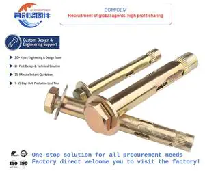 Zinc Plated External Hexagon Internal Expansion Screw & Bolt For Air Conditioner Explosion Proof M6-M12