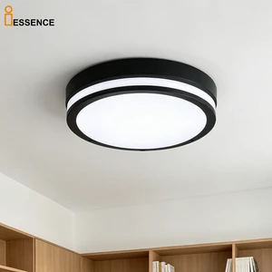 Round LED Ceiling Light Panel Surface Mounted Modern Indoor Lighting Bedroom Living Room PP Flush Mount Lamp