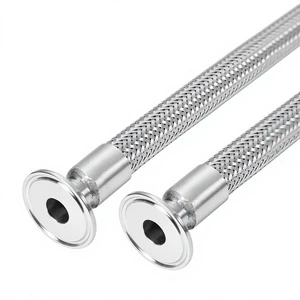 304 Stainless Steel High Sanitary High Pressure Clamp-Type Bellows Quick-Connect Joint Wire-Braided Hose Hexagon Head