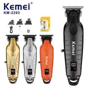 Kemei New Anti Slip Body Hair Clipper Barber Km-2293 Professional Lcd Digital Display Barber Hair Trimmer Hot Sell Hair Cutters