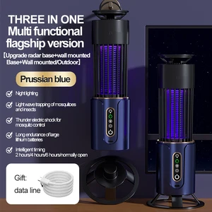 USB Charging Portable Bug Zapper Mosquito Killer Lamp Night Light Waterproof Eco-Friendly For Home Dorm Use Ultraviolet Light