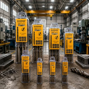 SUNRISE High Quality M35 HSS Cobalt 5% Twist Drill Bit Set Straight Shank 135 Degree Split Point Fully Ground Gold Finish 3-Year