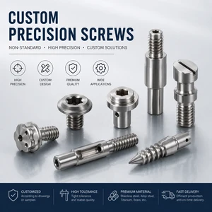 Custom CNC Precision Screws Stainless Steel Titanium Aluminum Fasteners OEM Machined Socket Head Threaded Screws for Industrial