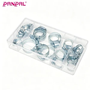 26pcs Hose Clamp Assortment Steel PH or Slotted Screwdriver Adjustable Size Home Water Pipe Plumbing Clamp Customized