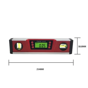 High Quality 360 Degree 25cm Aluminium Digital Level Spirit with Magnets Bottom Premium Level Measuring Instruments