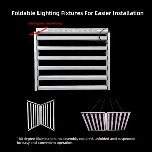 Commercial Dual Channels Dimmable 1200W UV IR Full Spectrum LED Grow Light for Indoor Plant