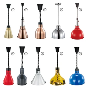 Kitchen Equipment Hanging Food Warmer Lamp Electric Colorful Buffet Food Heat Lamp for Restaurant